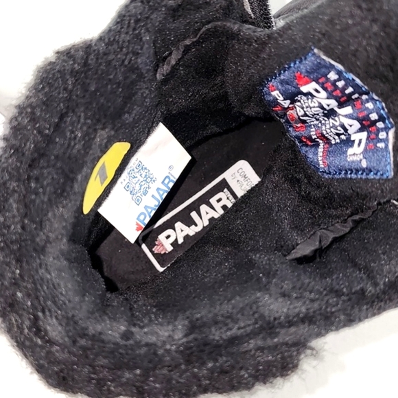 PAJAR Youth Black Winter Waterproof Boots Velcro Insulated Rated -30c Size US 1 - Picture 11 of 16